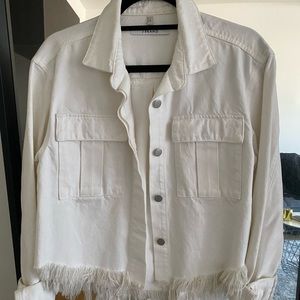 J Brand Fringe Shannon Denim Jacket